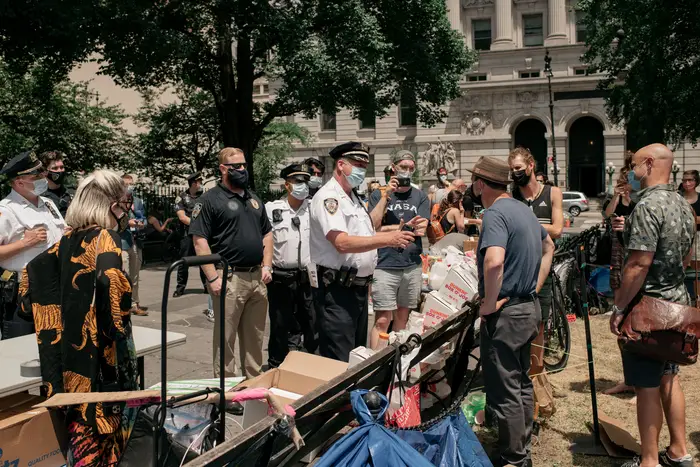 Scenes from the occupation at City Hall on June 24, 2020